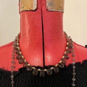 One of a kind Smokey Topaz semi precious necklace $375